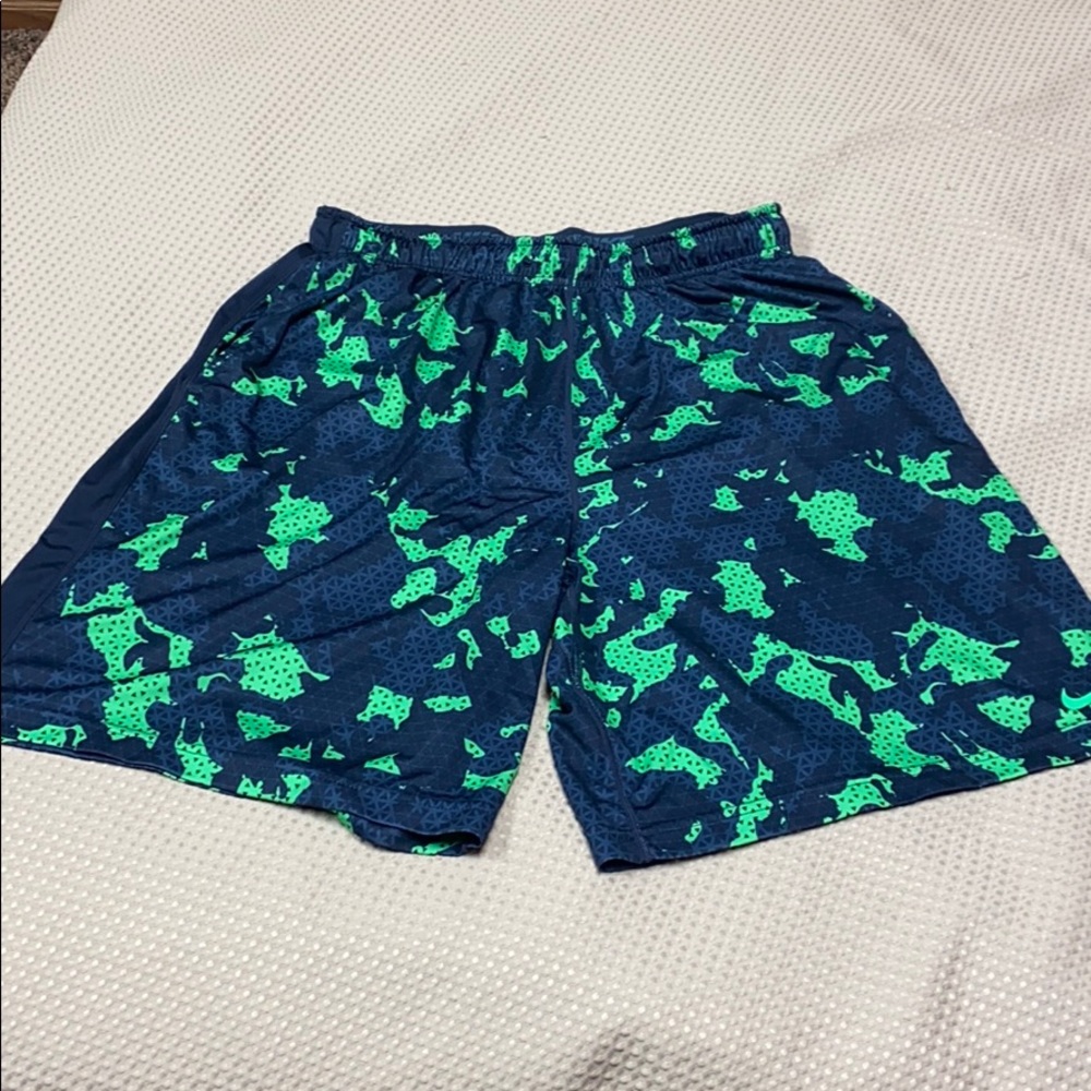 Nike Shorts - Navy and Green - Men’s XXL